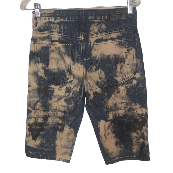 Kids GS 115 Denim Distressed Bleach Spots Shorts Size 16 - Picture 2 of 4